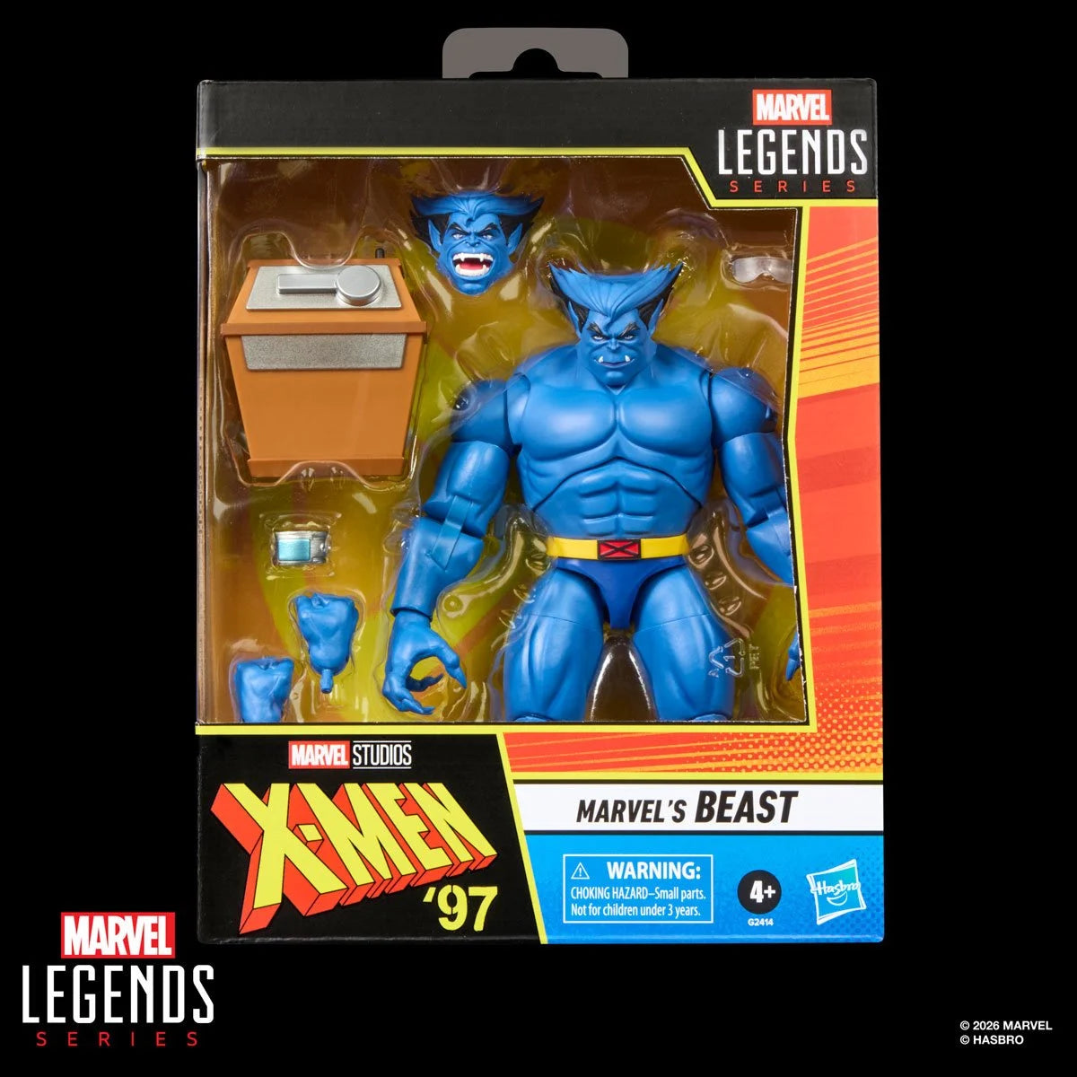 Marvel Legends Series Beast action figure by Hasbro, 6-inch X-Men '97 collectible Marvel character with detailed costume and pose