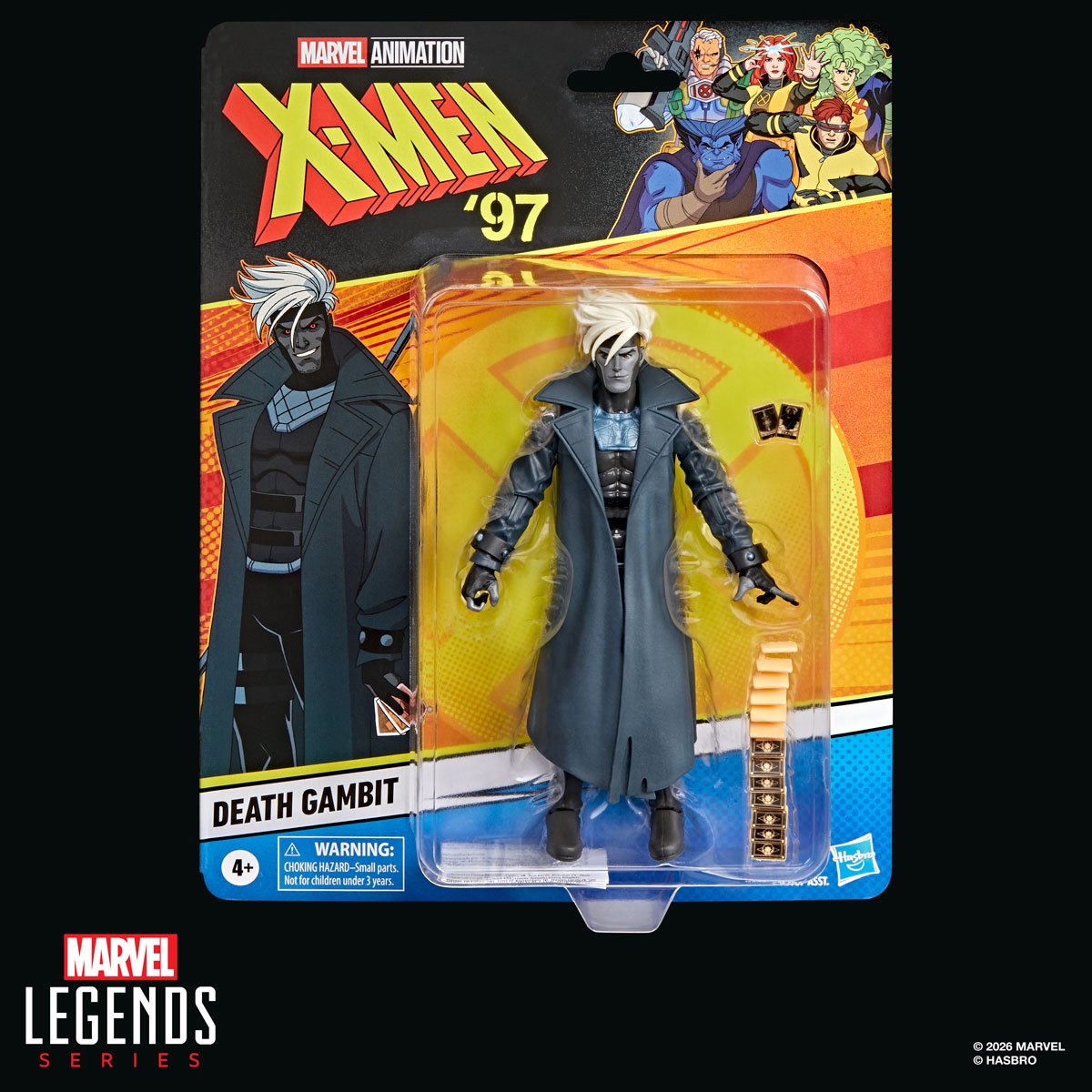 Marvel Legends X-Men 97 Death Gambit action figure by Hasbro, 6-inch collectible figure with detailed costume and accessories.