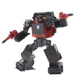 Transformers Generations War for Cybertron Earthrise Deluxe Decepticon Runabout figure by Hasbro, showcasing the robot mode and details.
