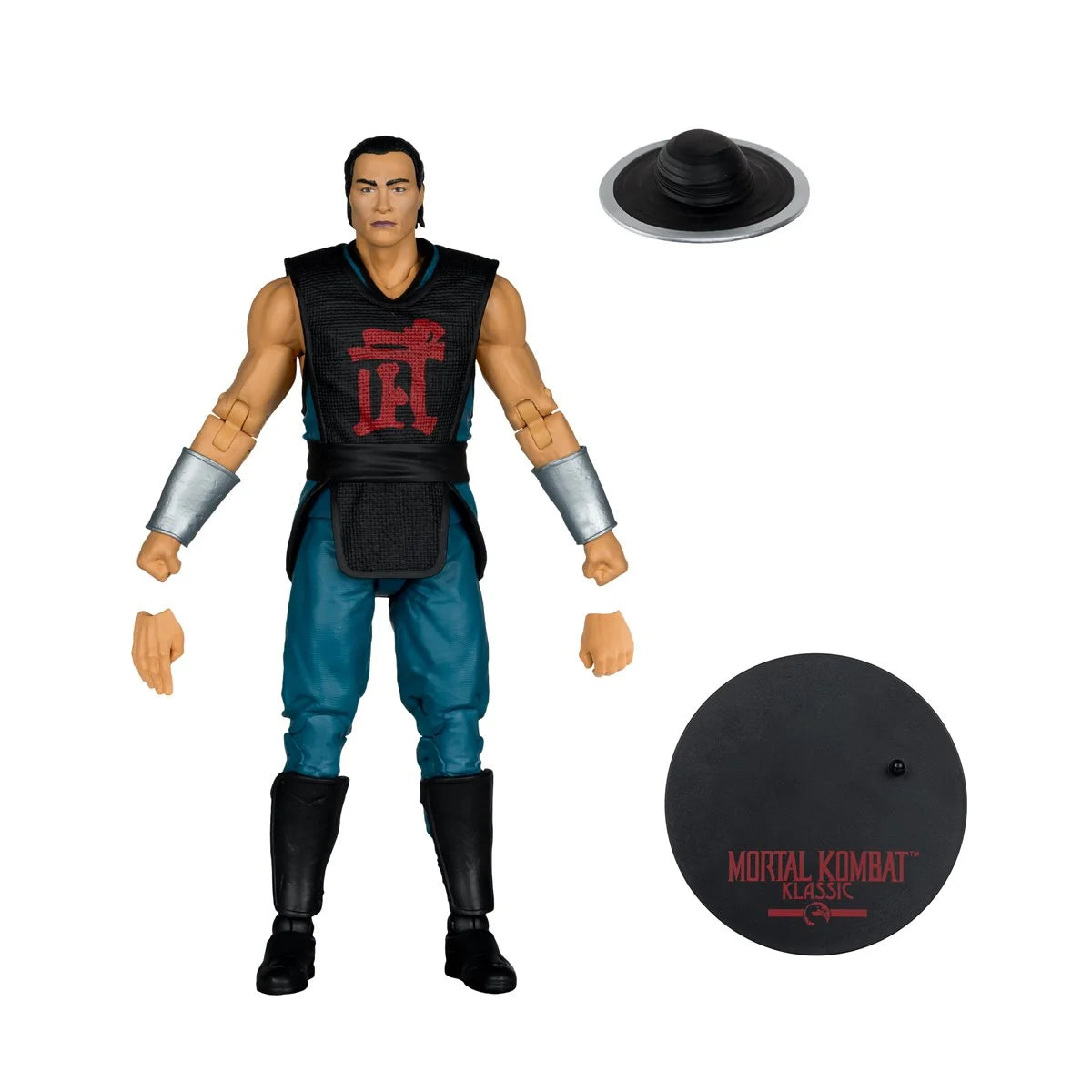 McFarlane Toys Mortal Kombat Klassic Wave 6 Kung Lao 7-inch scale action figure posing with hat and weapons