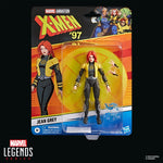 Marvel Legends X-Men 97 Jean Grey 6-inch action figure by Hasbro, detailed superhero figure with red hair and green costume.