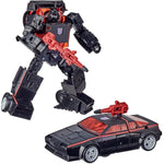 Transformers War for Cybertron Earthrise Deluxe Decepticon Runabout action figure by Hasbro, showcasing robot mode and vehicle details.