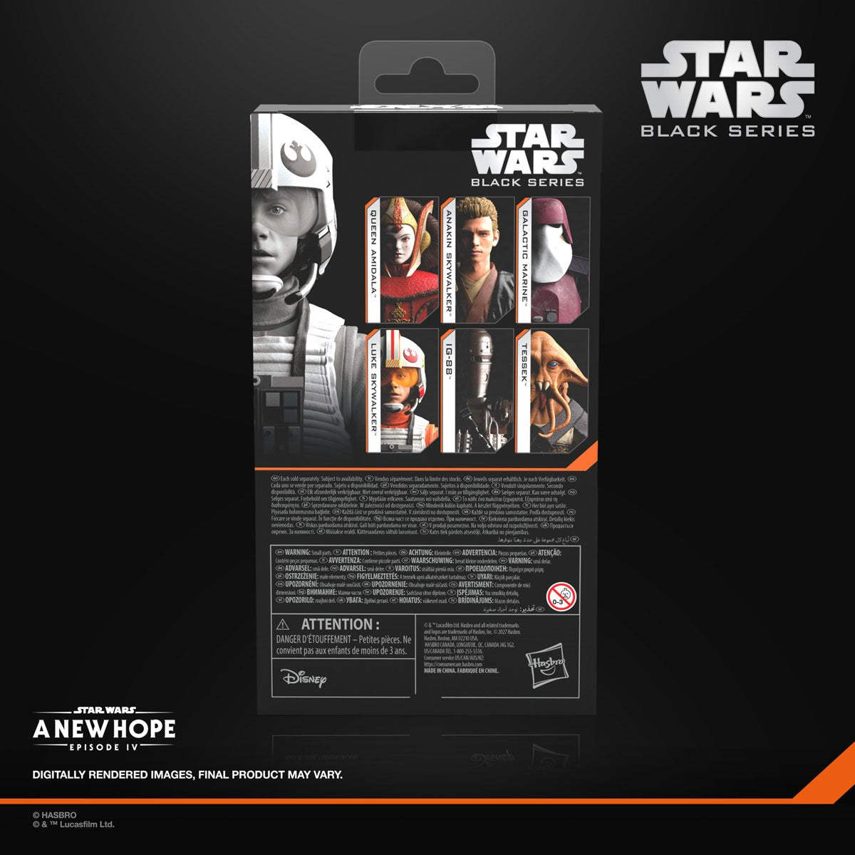 Star Wars Black Series Luke Skywalker X-Wing Pilot 6-inch action figure by Hasbro with detailed costume and accessories.
