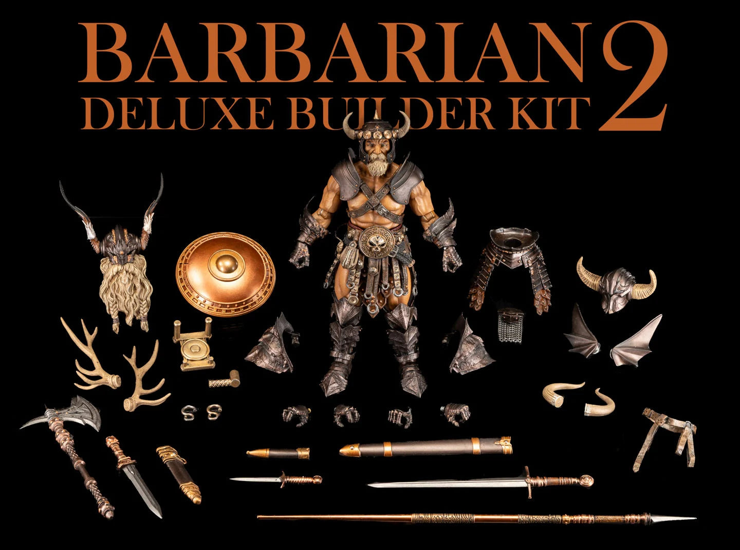 Mythic Legions Deluxe Barbarian Builder Kit 2 Action Figure Set