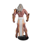 McFarlane Toys God of War Wave 2 Zeus Gaming Edition 7-inch action figure with detailed armor and fierce expression.