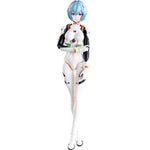 BLOKEES Neon Genesis Evangelion Rei Ayanami plug suit model kit in vibrant colors, detailed anime character figure on a neutral background.
