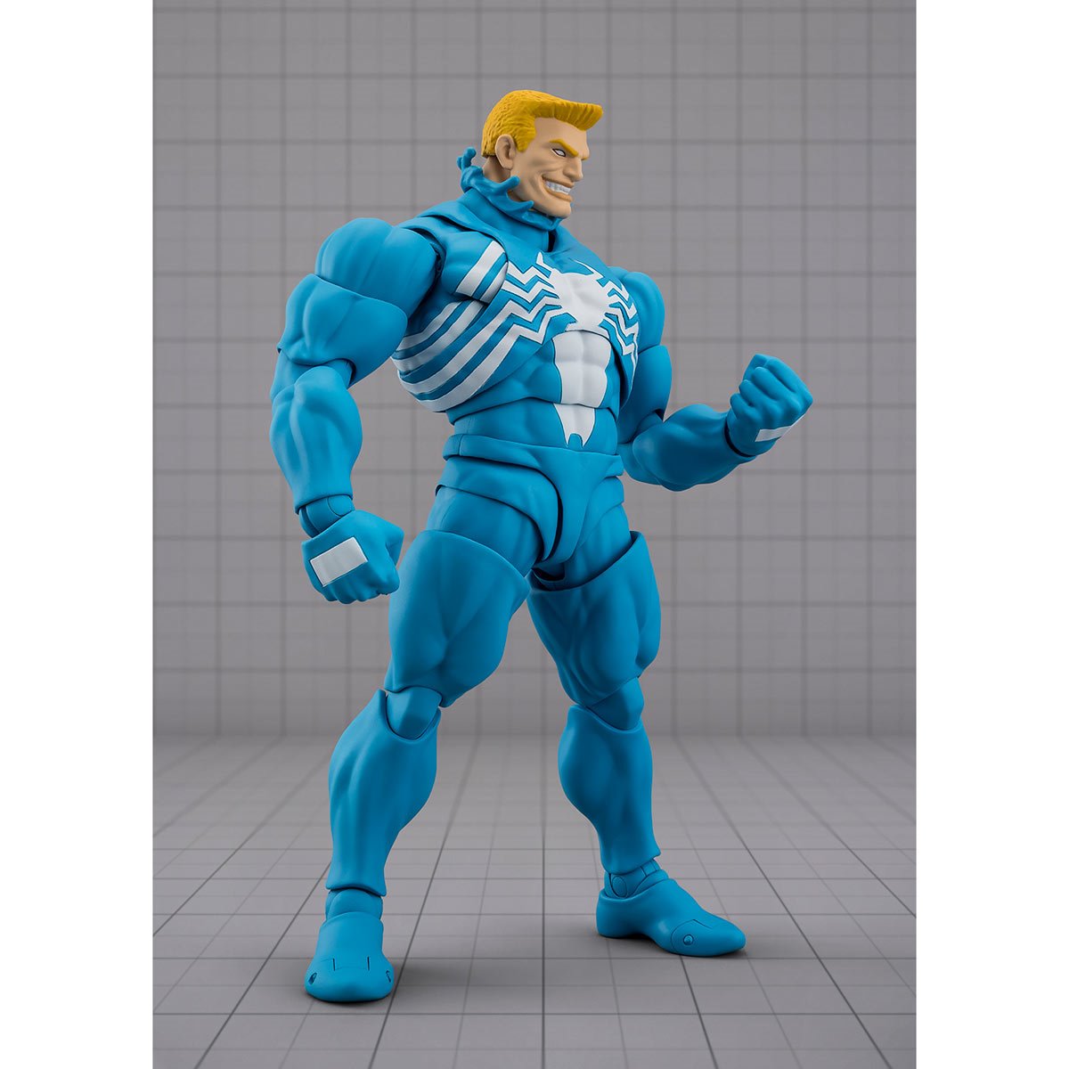 Bandai Marvel Gamerverse Venom S.H. Figuarts action figure with detailed sculpt and poseable joints on a plain background.