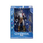 God of War Wave 2 Kratos gaming edition action figure by McFarlane Toys, 7-inch scale with detailed armor and weaponry.