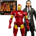 Marvel Legends Iron Man (Extremis) and Mandarin 6-inch action figures by Hasbro, detailed superhero figures on display.
