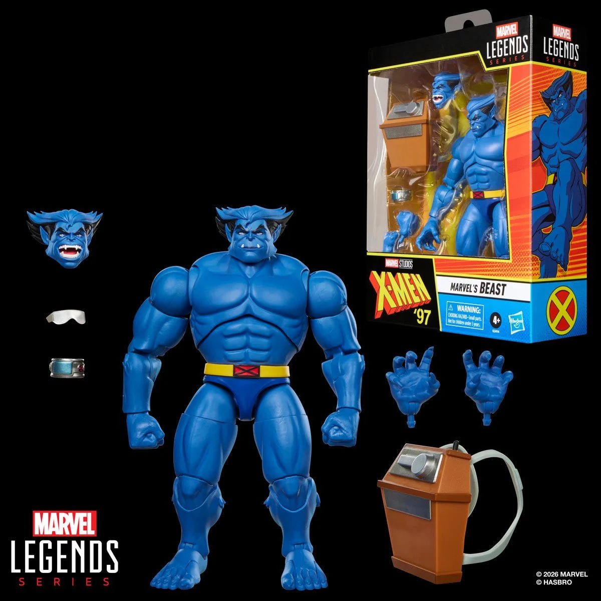 Marvel Legends Series Beast action figure from X-Men '97 by Hasbro, 6-inch collectible figure with detailed costume and pose.