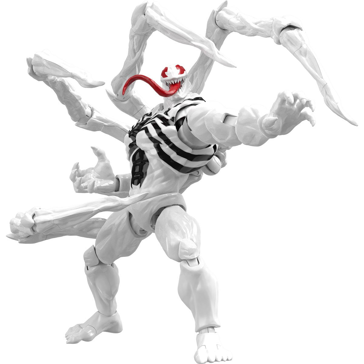 Marvel Rivals Anti-Venom Champion Class Blokess model kit by New Meta featuring detailed black and white anti-venom character blocks.