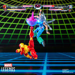 Marvel Legends Iron Man and Spiral 6-inch action figures by Hasbro displayed side by side.