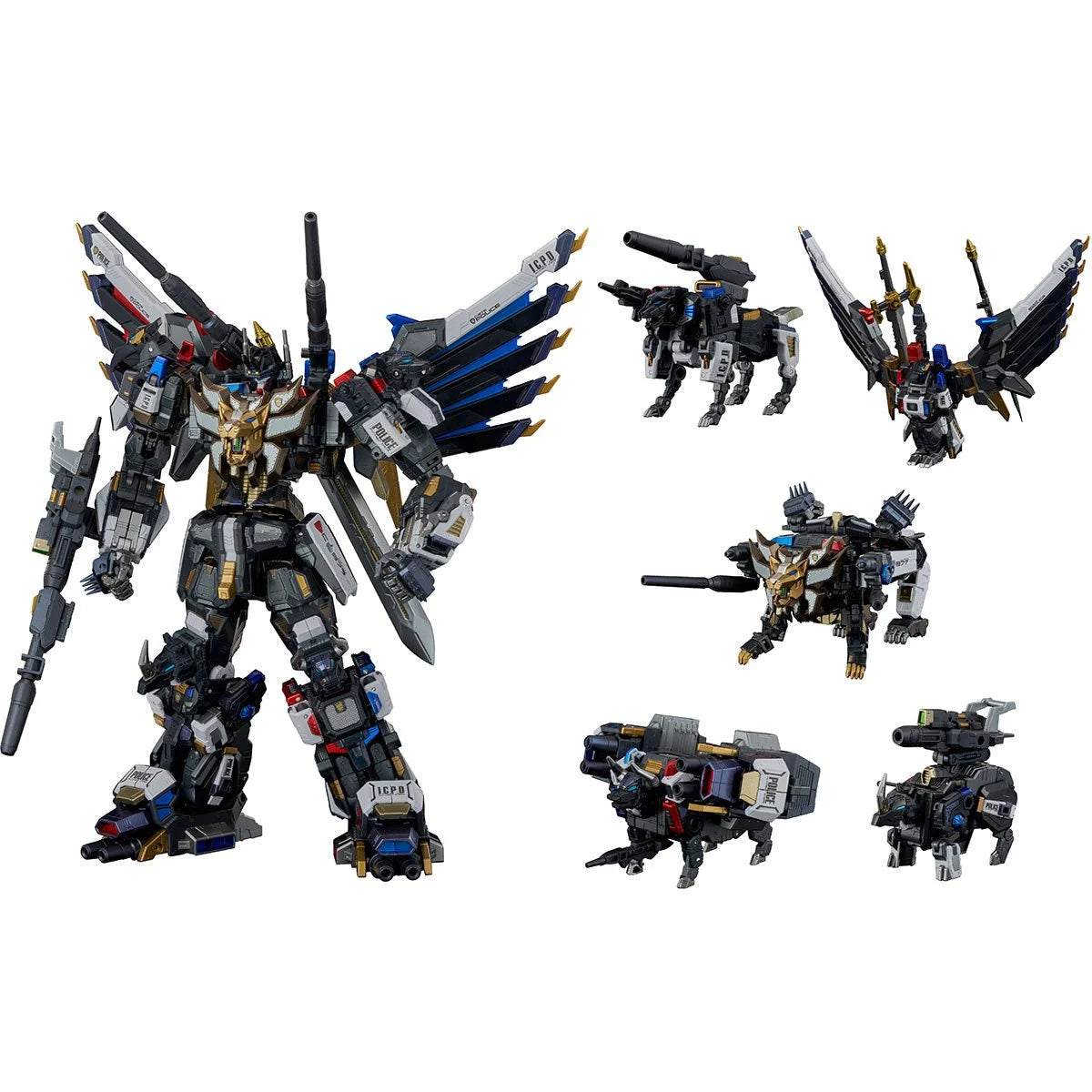 Transformers AM-T02EX Magna Regulus Combiner Action Figure by Hasbro, detailed robot toy with multiple components in robot mode