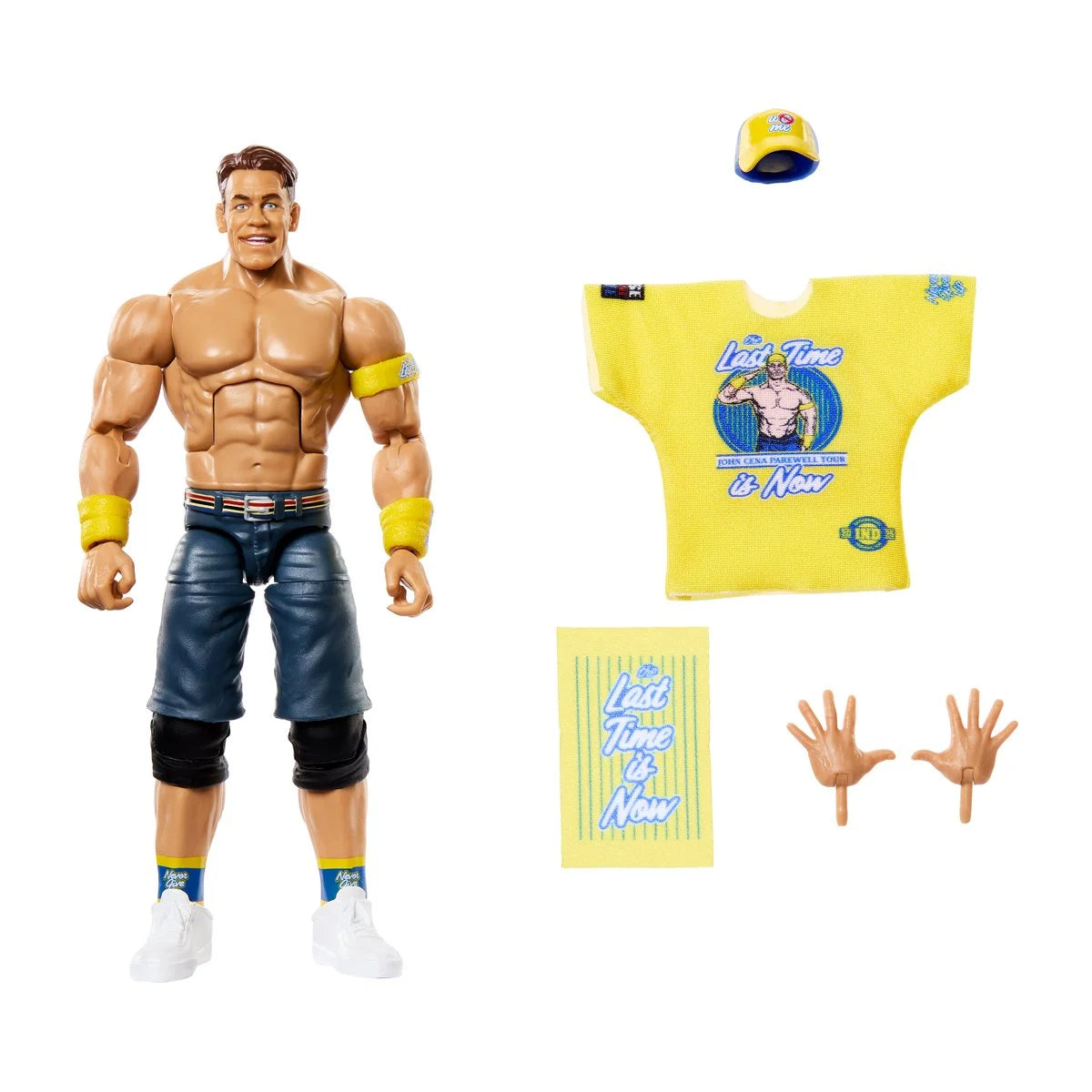 WWE Top Picks Elite Collection 2027 Wave 1 John Cena action figure by Mattel, detailed figure with wrestling attire.