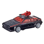 Transformers Earthrise Decepticon Runabout action figure from Hasbro, detailed robot mode with vehicle design.