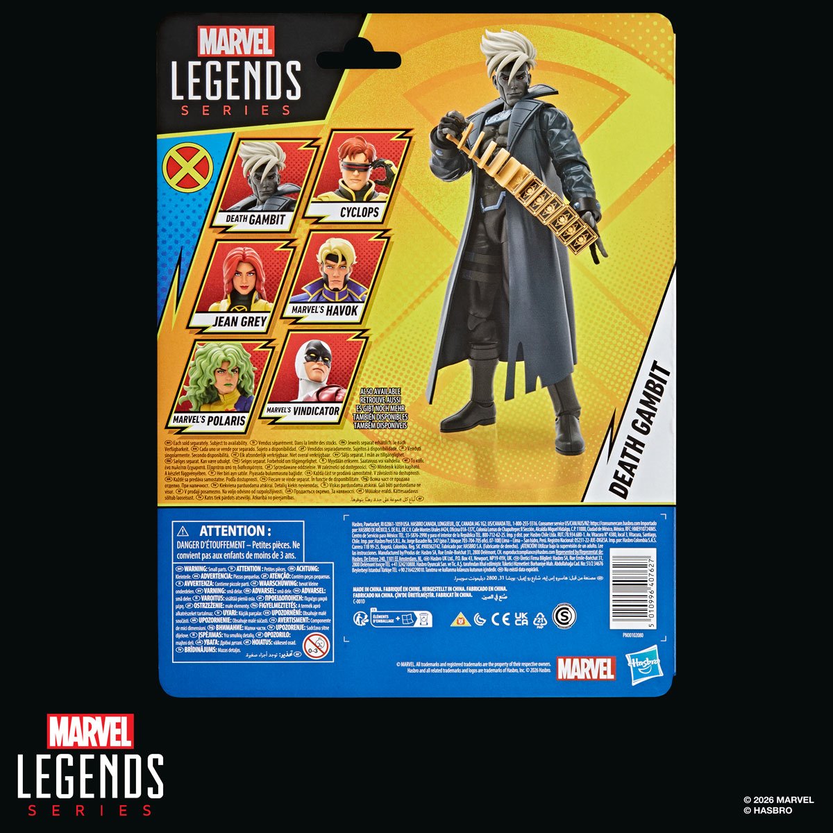 Marvel Legends X-Men 97 Death Gambit 6-inch action figure by Hasbro, featuring detailed costume and dynamic pose.