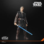 Star Wars Black Series Anakin Skywalker (Padawan) 6-inch action figure by Hasbro with detailed costume and lightsaber accessories.