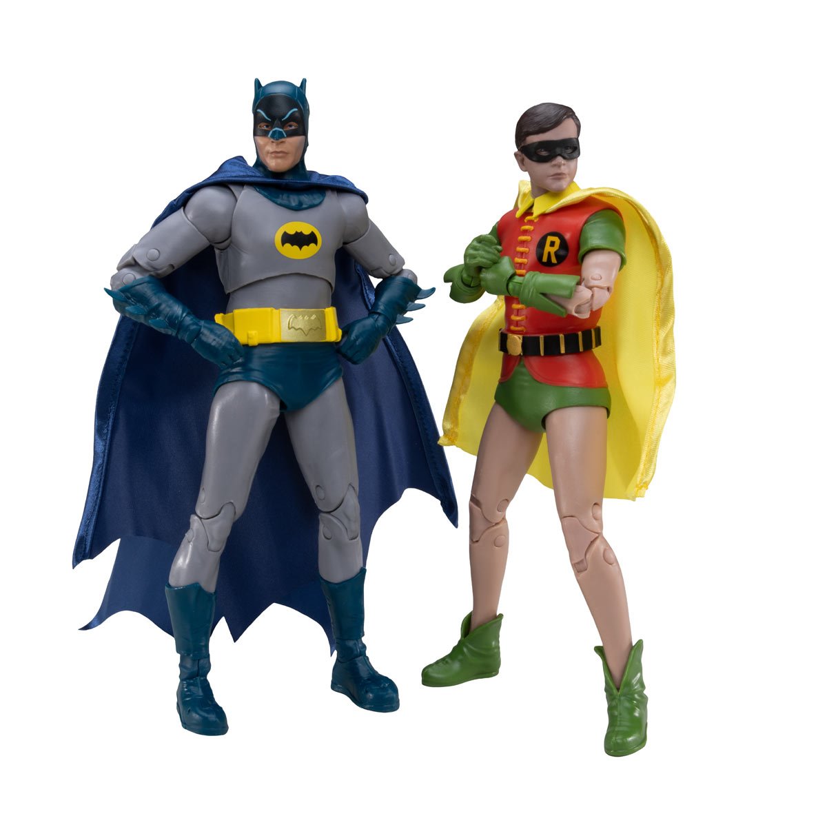 DC Multiverse Batman and Robin action figures from McFarlane Toys, Classic TV Series collector edition, 7-inch 2-pack.