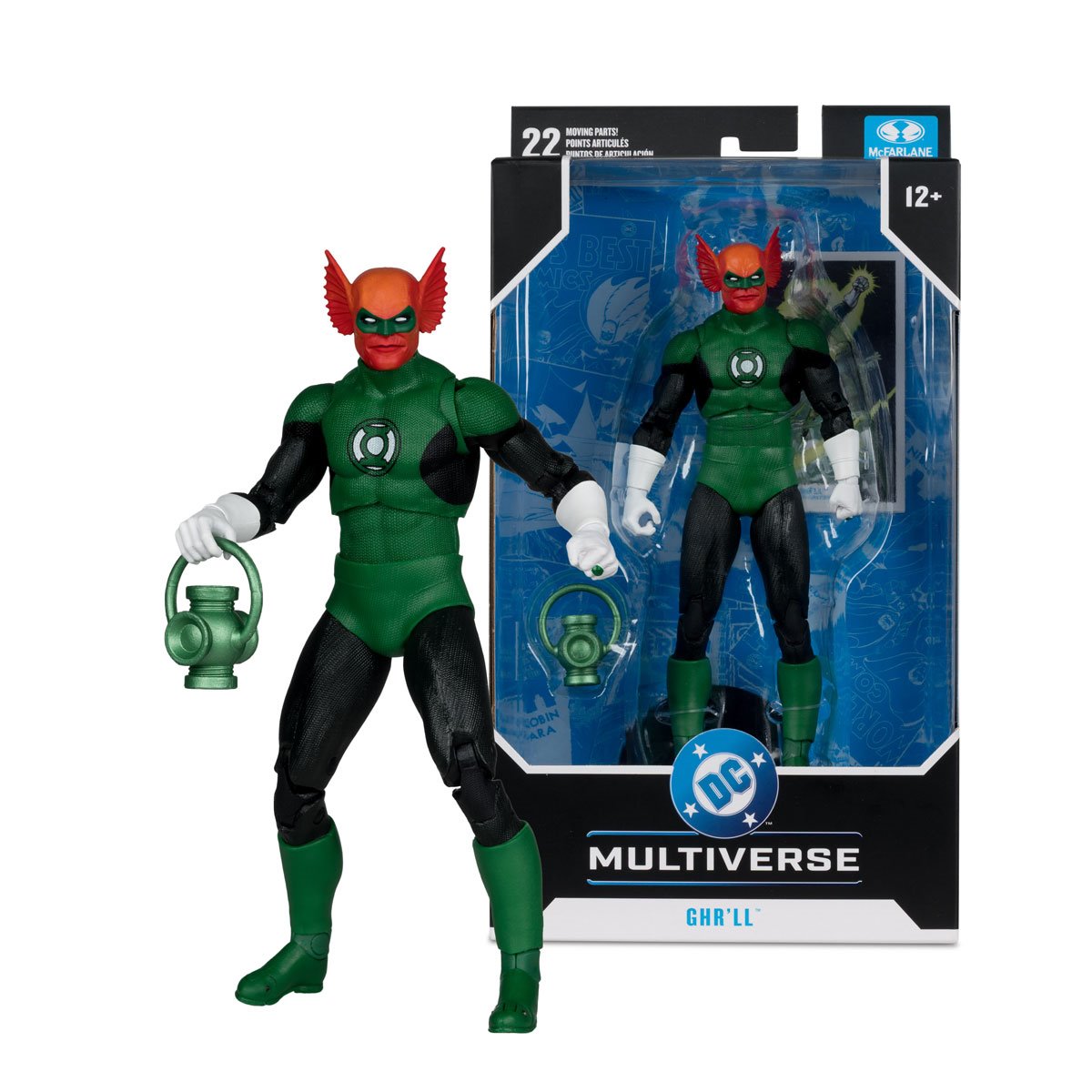 DC Multiverse Ghr'll Green Lantern action figure by McFarlane Toys, 7-inch scale, detailed superhero figure with green lantern costume