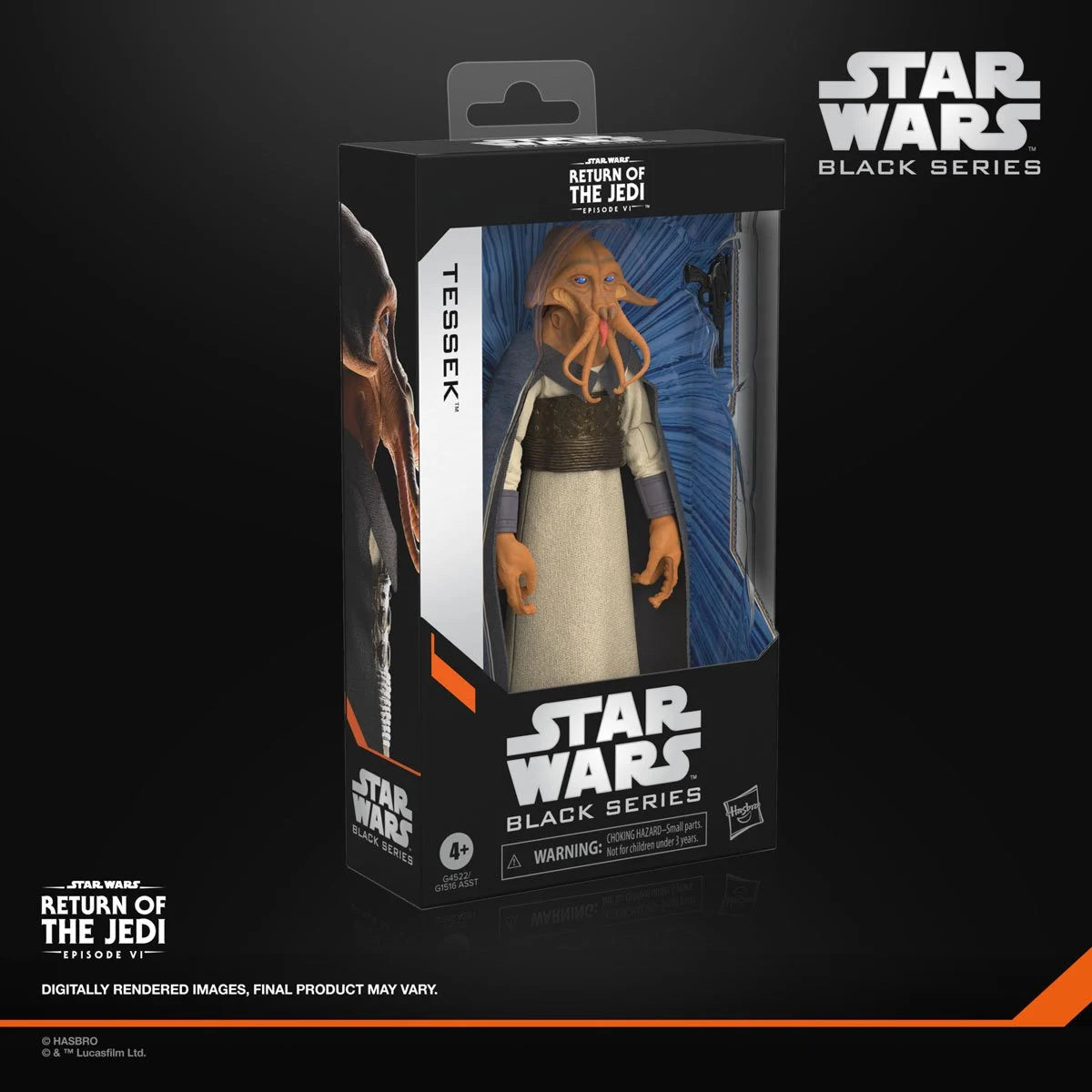 Star Wars Black Series Tessek 6-inch action figure by Hasbro, detailed sci-fi character with armor and accessories