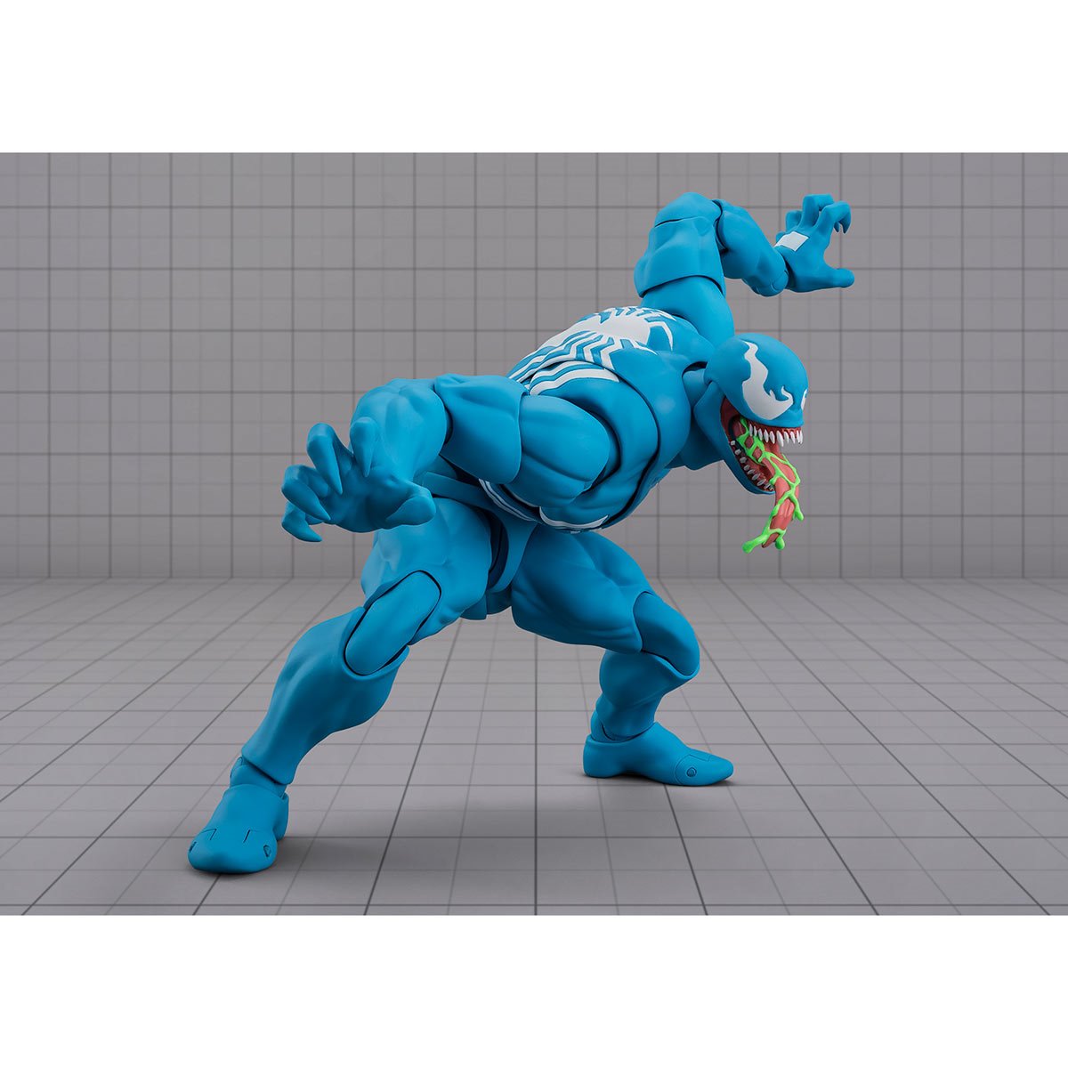 Bandai Marvel Gamerverse Venom S.H. Figuarts action figure with detailed sculpt and dynamic pose, showcasing Venom's menacing appearance.