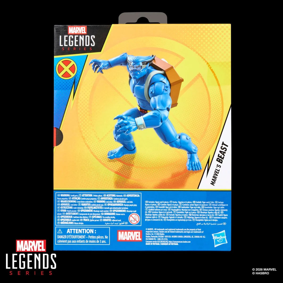 Marvel Legends Series Beast action figure by Hasbro, 6-inch X-Men '97 collectible figure with detailed costume and dynamic pose.