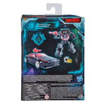 Transformers Generations War for Cybertron Earthrise Deluxe Decepticon Runabout action figure by Hasbro, detailed robot mode in black and purple.