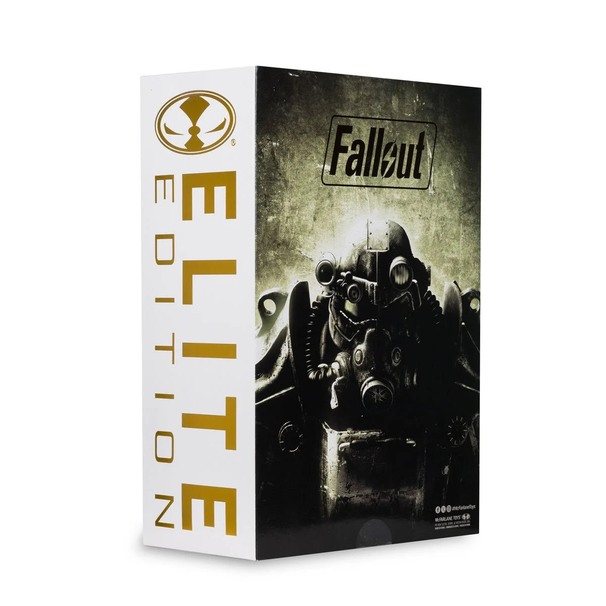 Fallout T-45B Nuka Cola McFarlane Elite Edition 7-inch action figure with detailed armor and post-apocalyptic design, front view.