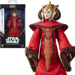 Star Wars Black Series Queen Amidala 6-inch action figure by Hasbro, detailed Star Wars character with regal costume and accessories.