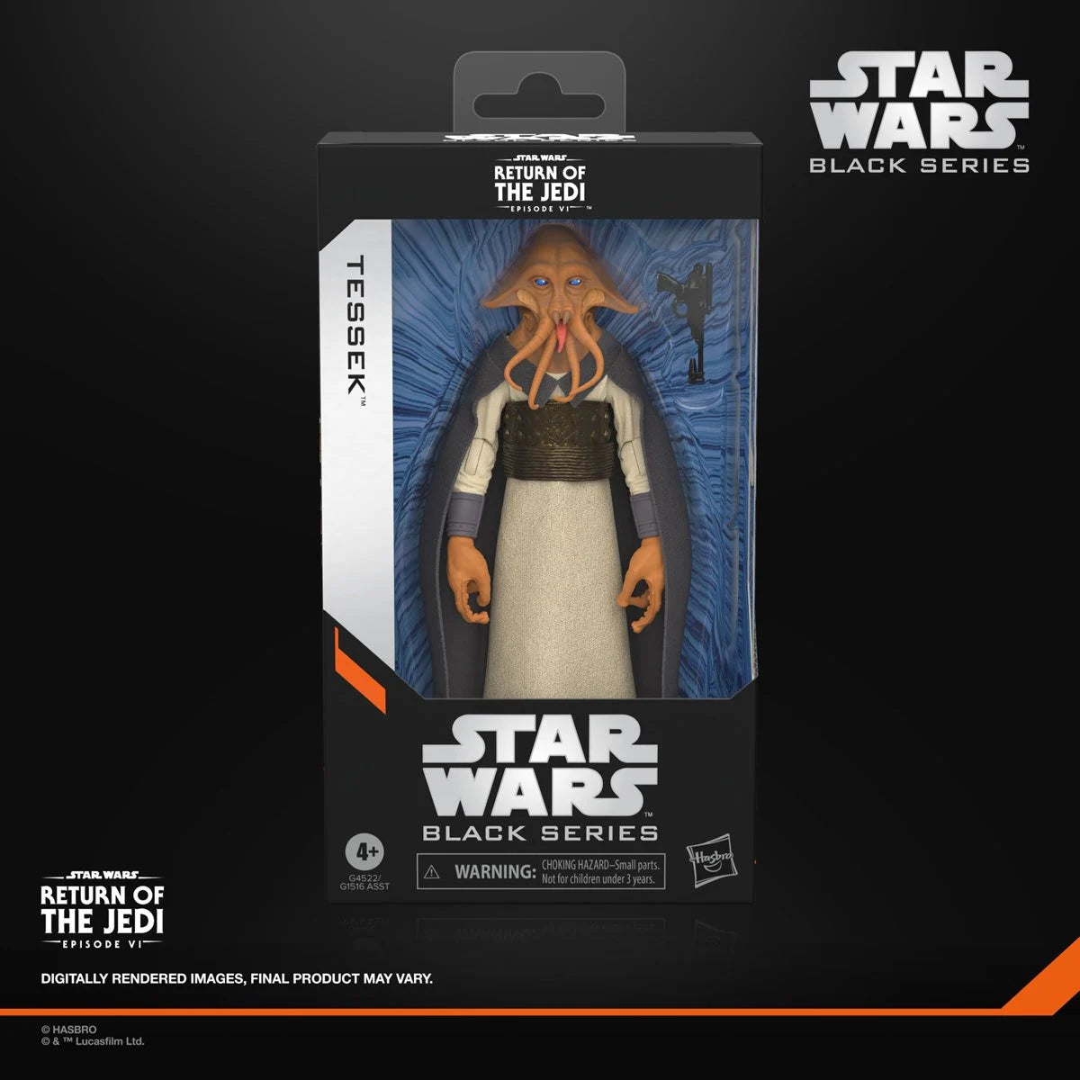 Star Wars Black Series Tessek 6-inch action figure by Hasbro, detailed figure of the alien character from Star Wars universe.