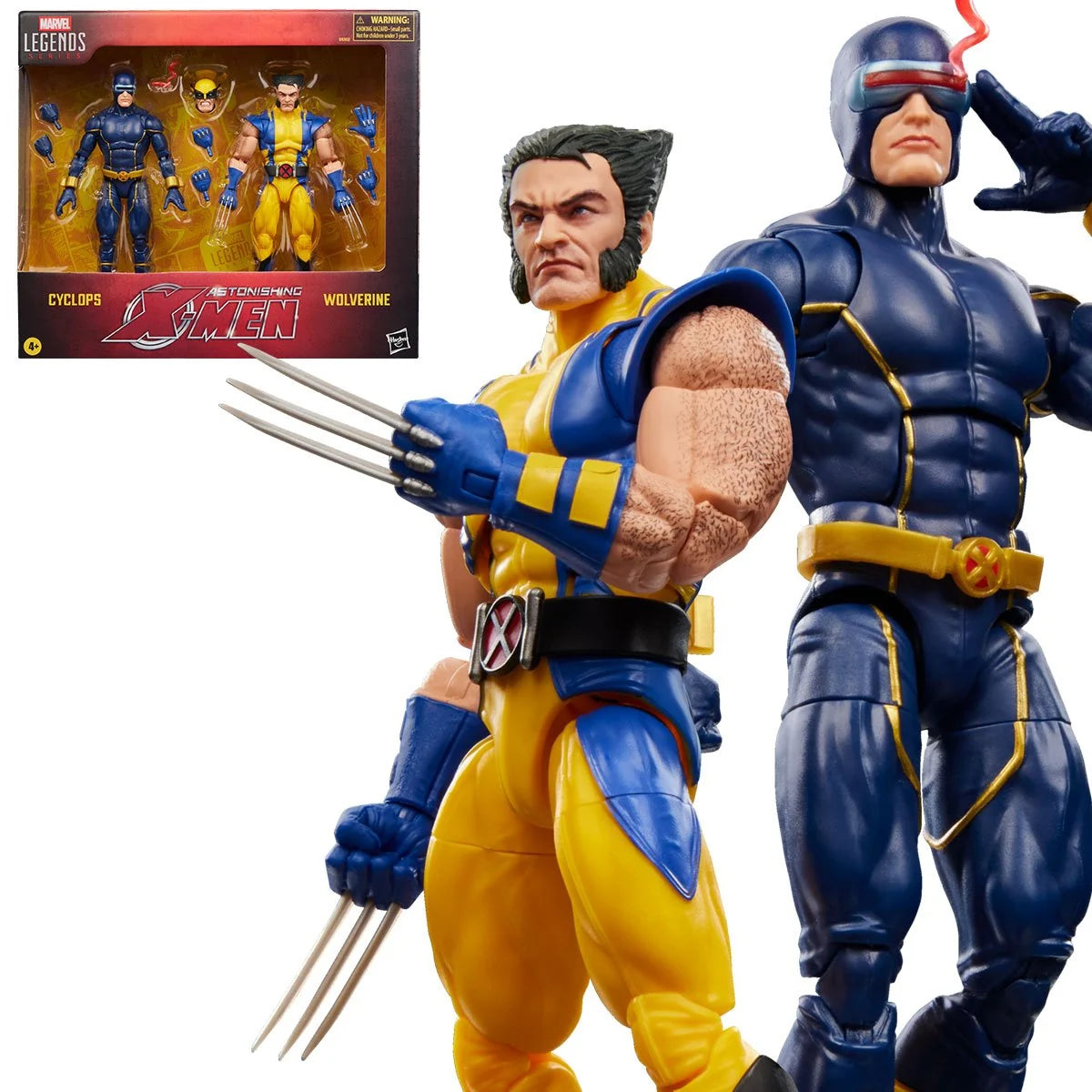 Hasbro Marvel Legends Astonishing X-Men Cyclops and Wolverine 6-inch action figures posed together
