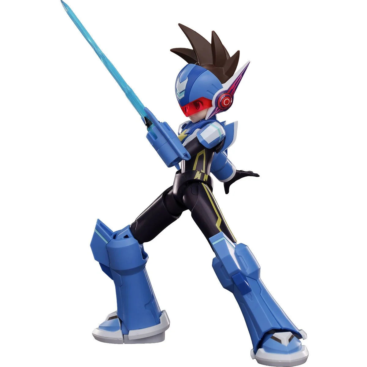 BLOKEES Mega Man Shooting Star Champion Class 01 Model Kit figure in dynamic pose, detailed design, and vibrant colors.