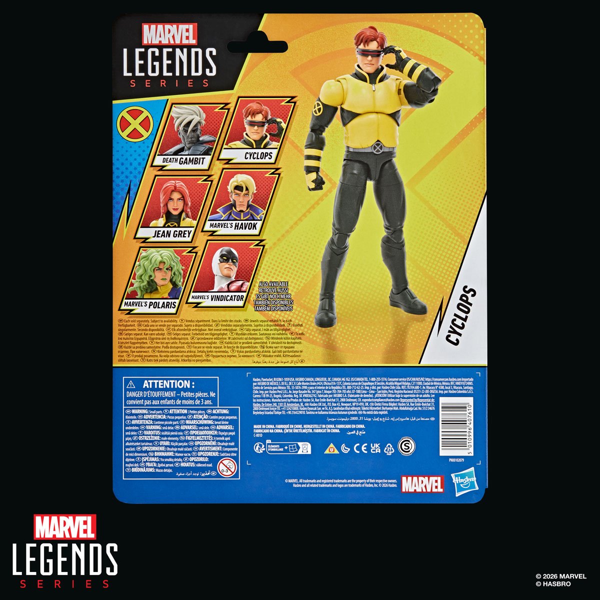 Marvel Legends Cyclops X-Corps action figure by Hasbro, 6-inch X-Men 97 collectible figure with detailed costume and accessories.
