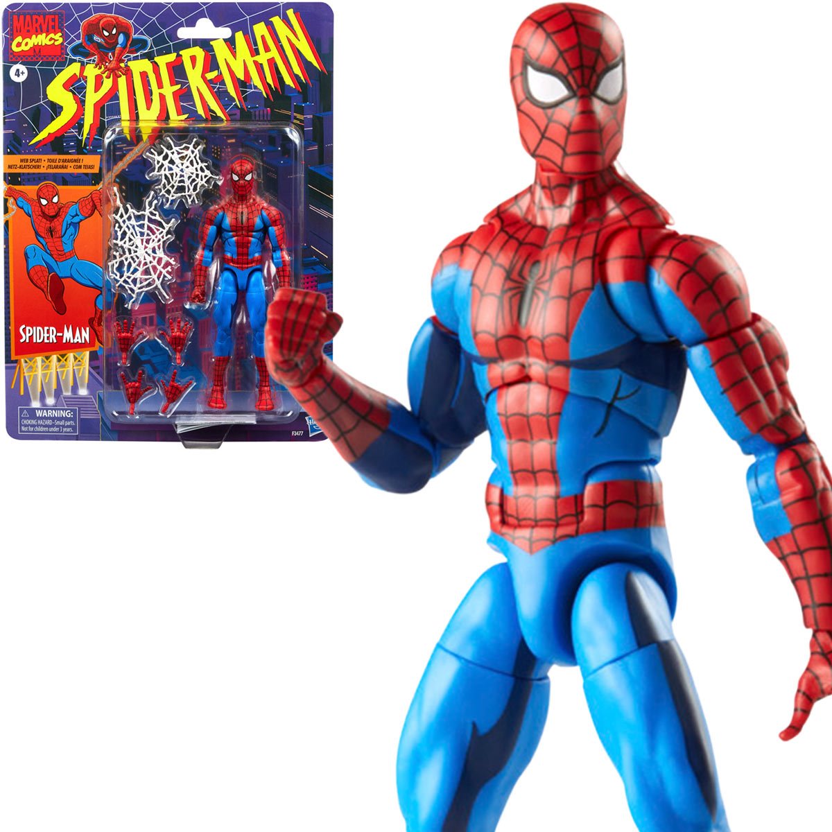 Spider-Man Retro Marvel Legends Cel Shaded Spider-Man 6-Inch Action Figure