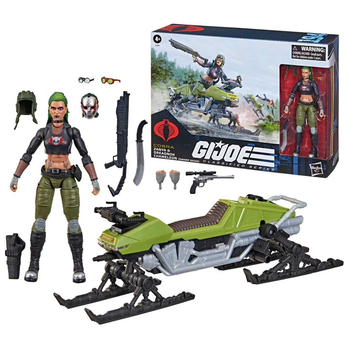G.I. Joe Classified Series Zanya and Dreadnok Chameleon (Swamp Skier) Vehicle 6-Inch Action Figure