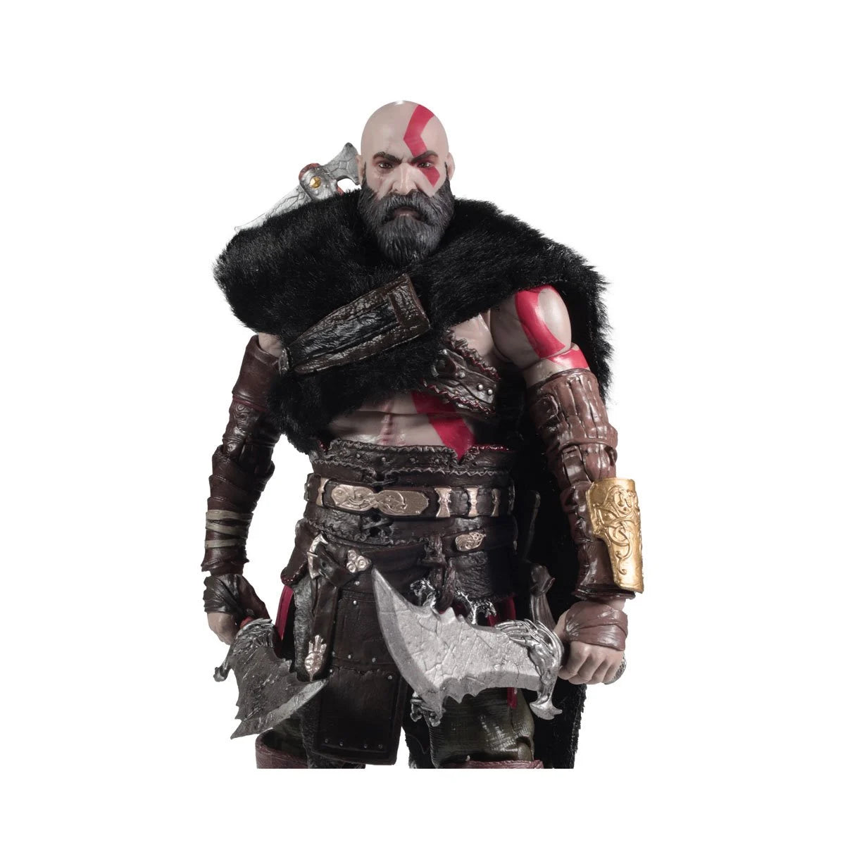 McFarlane Toys God of War Ragnarok Kratos Elite Edition 7-inch deluxe action figure with detailed armor and weaponry.