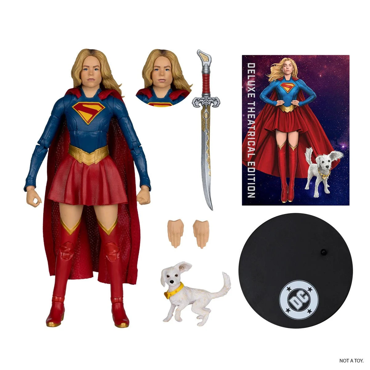 DC Multiverse Deluxe Theatrical Edition Wave 4 Supergirl Movie Supergirl and Baby Krypto 7-Inch Scale Action Figure