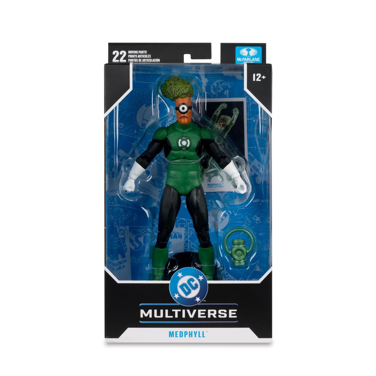 DC Multiverse Medphyll Green Lantern action figure by McFarlane Toys, 7-inch scale, detailed superhero collectible figure.
