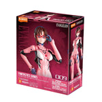BLOKEES Neon Genesis Evangelion Mari Makinami Ilustrious plug suit model kit with detailed armor and articulation, front view.