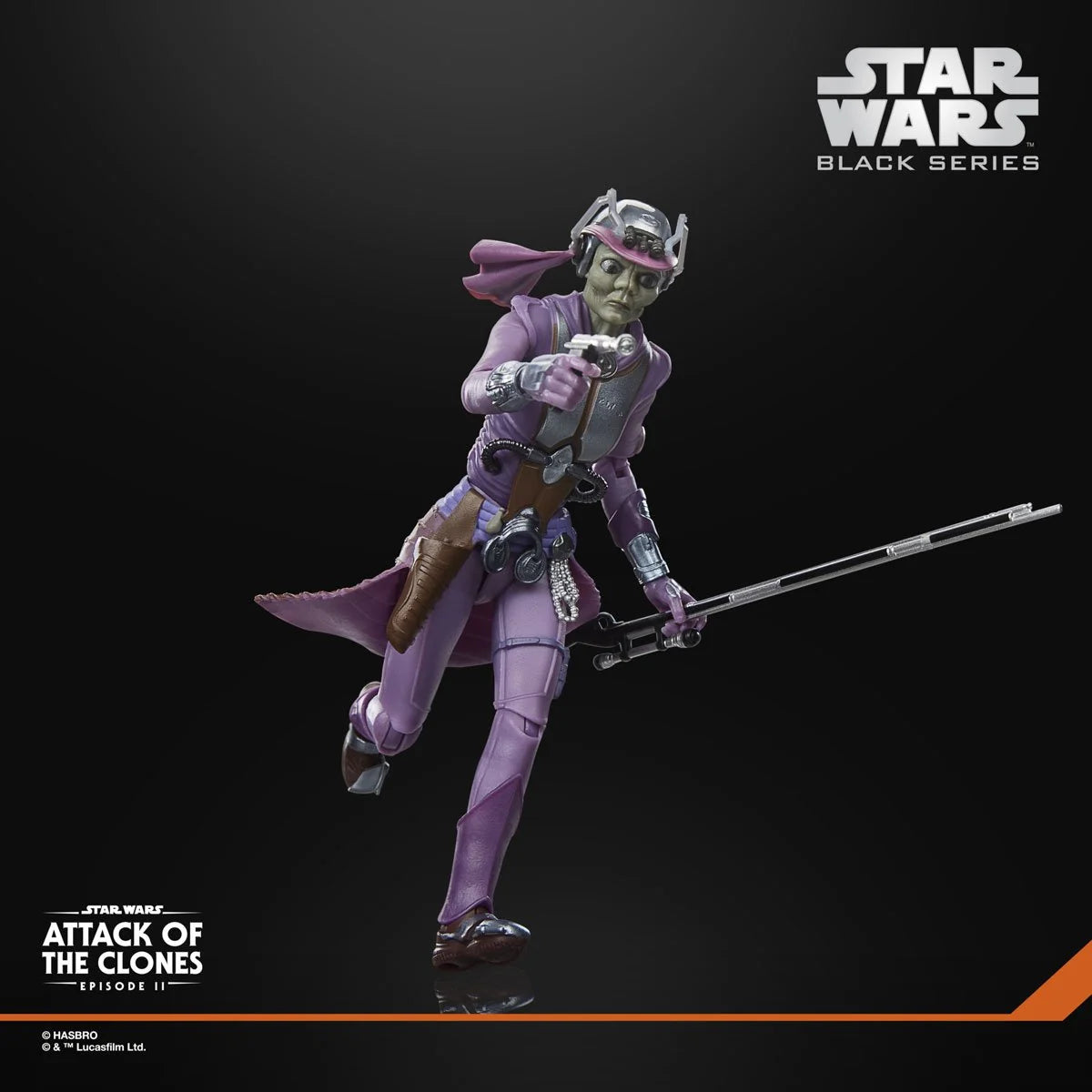 Hasbro Star Wars Black Series Zam Wesell 6-inch action figure in detailed character pose