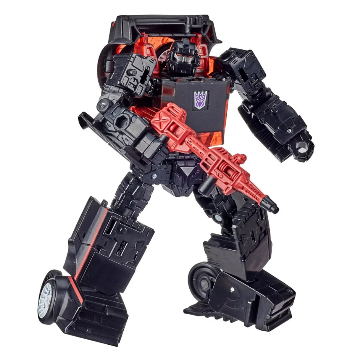 Transformers Generations War for Cybertron Earthrise Decepticon Runabout figure by Hasbro, detailed robot mode with purple and black accents.
