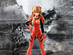 BLOKEES Neon Genesis Evangelion Asuka Shikinami Langley Plug Suit model kit, detailed figure from Fantastics Series, front view.