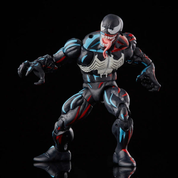 Marvel Legends Spider-Man Venom action figure by Hasbro, detailed Marvel Comics character with dynamic pose and vibrant colors.