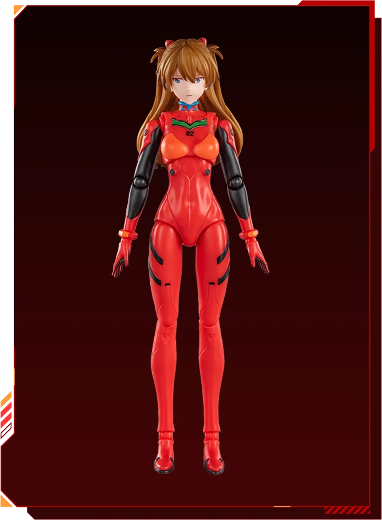 BLOKEES Neon Genesis Evangelion Asuka Shikinami Langley plug suit model kit, detailed plastic figure with vibrant colors and intricate design.