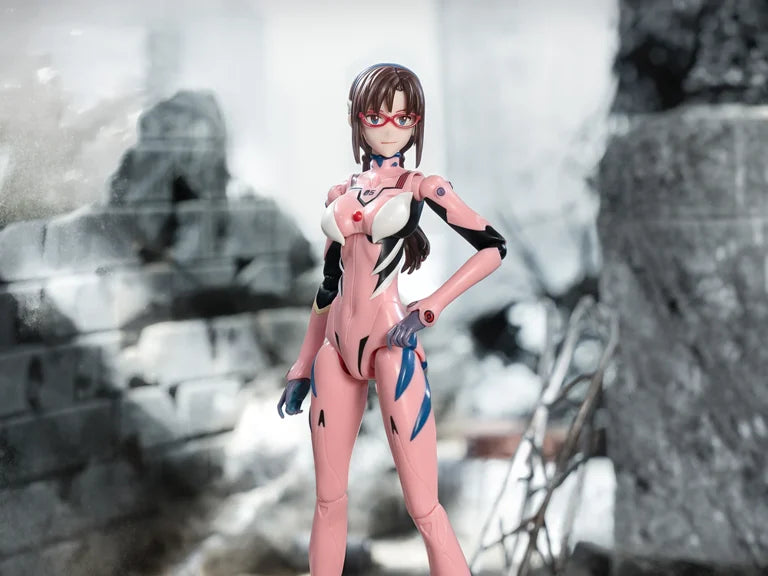 BLOKEES Neon Genesis Evangelion Mari Makinami Ilustrious plug suit model kit, detailed figure of character in her iconic suit.