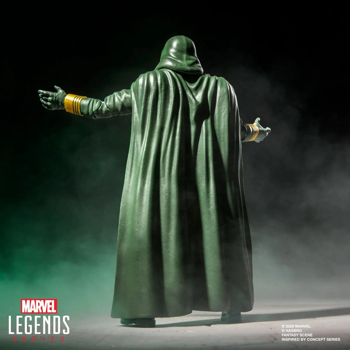 Marvel Legends Lord Doom action figure from Avengers: Doomsday, 6-inch collectible figure by Hasbro with detailed design.