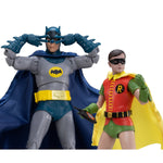 DC Multiverse Batman and Robin action figures from McFarlane Toys, collector edition 7-inch set featuring Batman and Robin in classic TV series style.