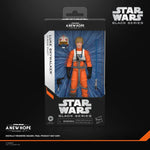 Star Wars Black Series Luke Skywalker X-Wing Pilot 6-inch action figure by Hasbro, displaying detailed costume and accessories.