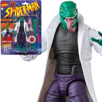 Marvel Legends Spider-Man Retro Lizard action figure by Hasbro, 6-inch toy with detailed lizard costume and dynamic pose.