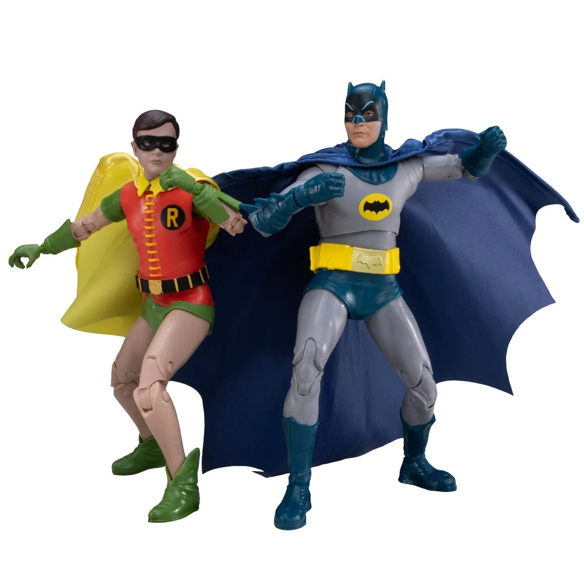 DC Multiverse Batman and Robin action figures from McFarlane Toys, Classic TV Series collector edition, 7-inch 2-pack.